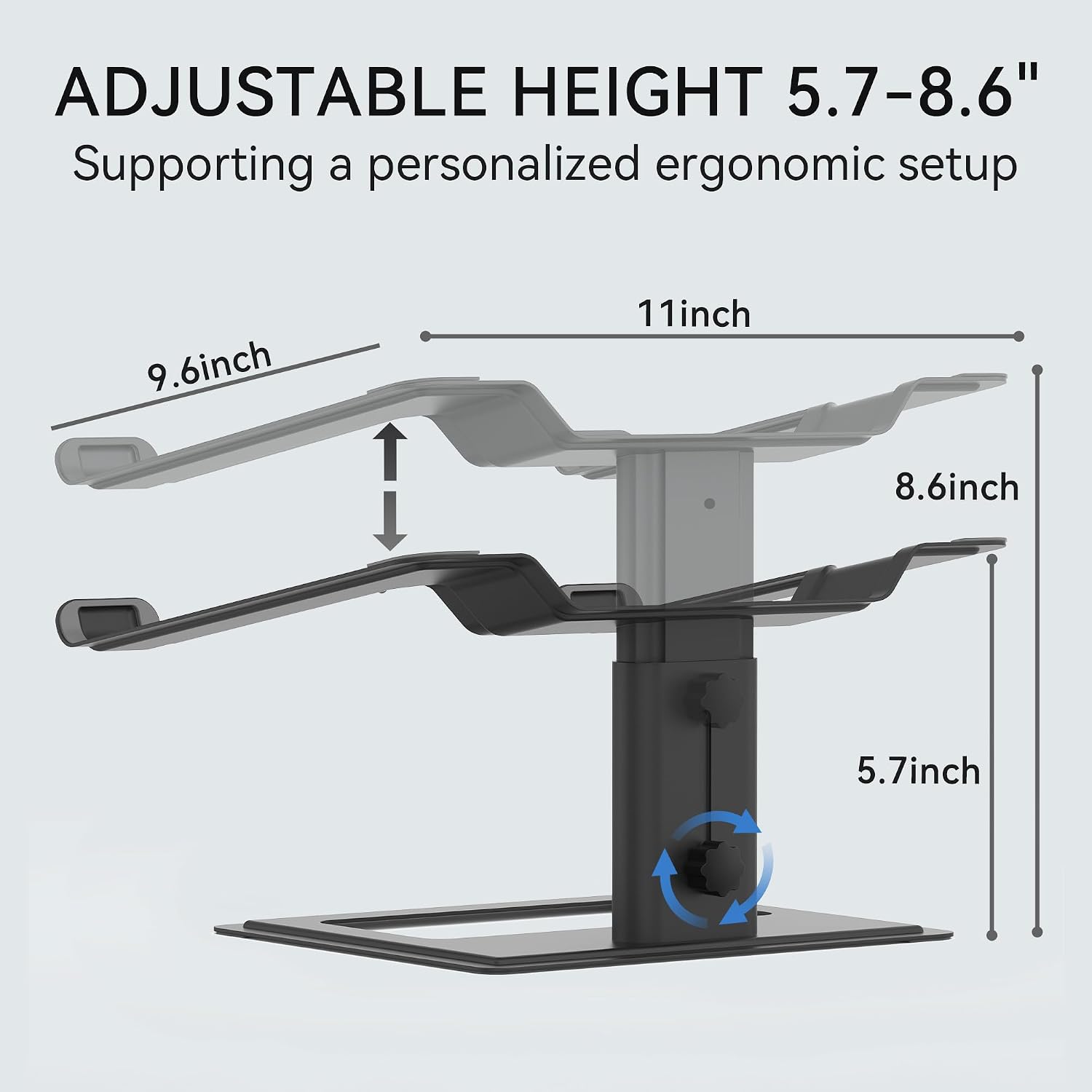 Adjustable Aluminum Laptop Stand for 10-17.3" Devices - Image 8