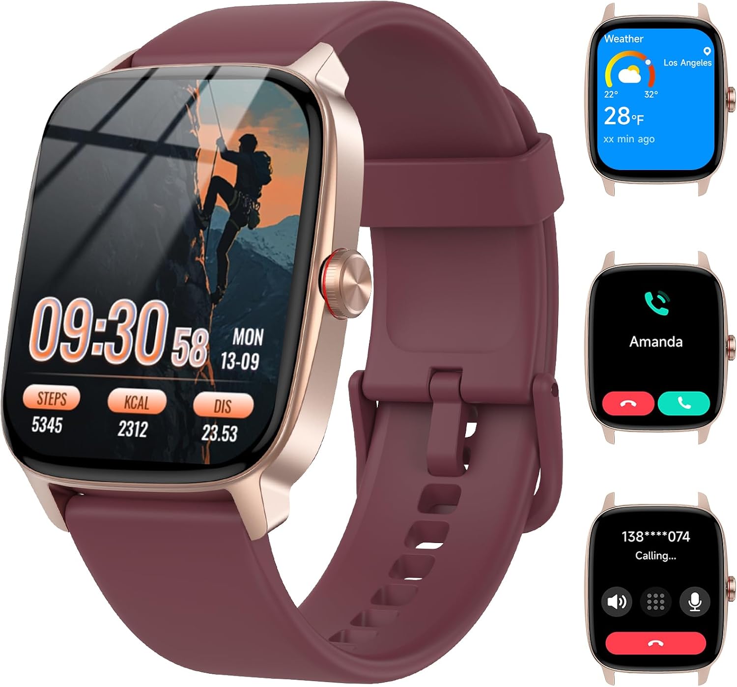 KIBFLE Smart Watch with Bluetooth Calling and AI Voice