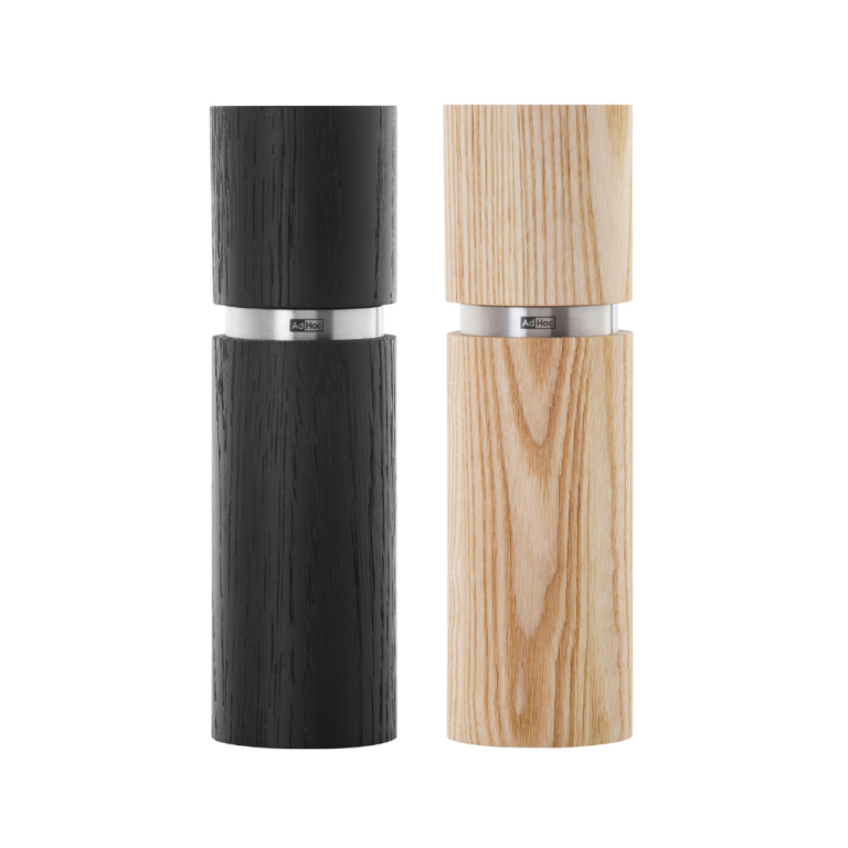 AdHoc Textura Salt & Pepper Mill Set Dark & Light 20cm