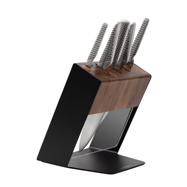 Global Katana Walnut 6 Piece Knife Block Set