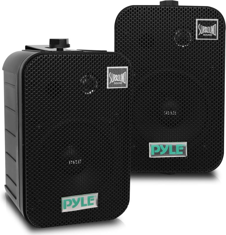 Pyle Waterproof Outdoor Speakers for Patio and Garage