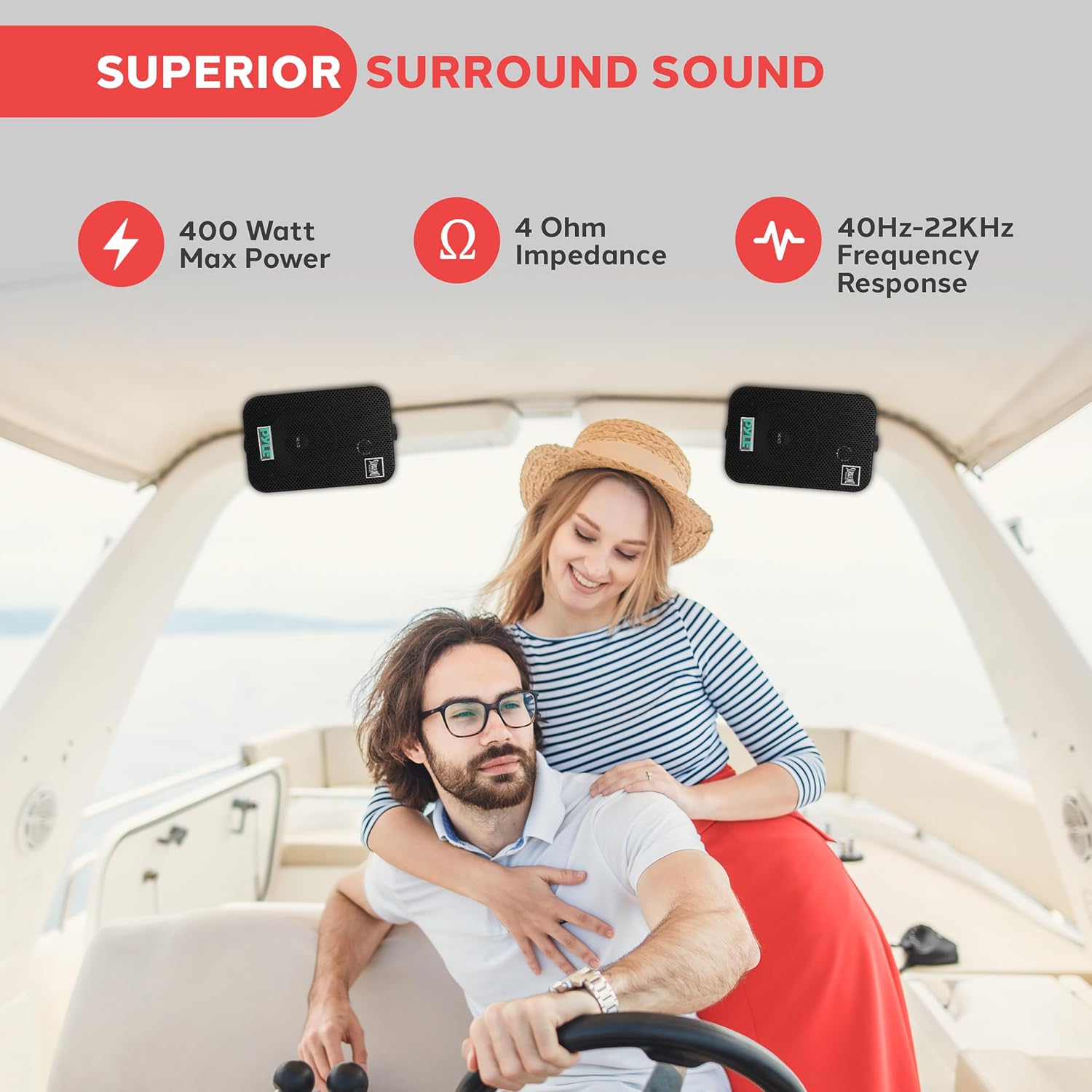 Pyle Waterproof Outdoor Speakers for Patio and Garage - Image 2