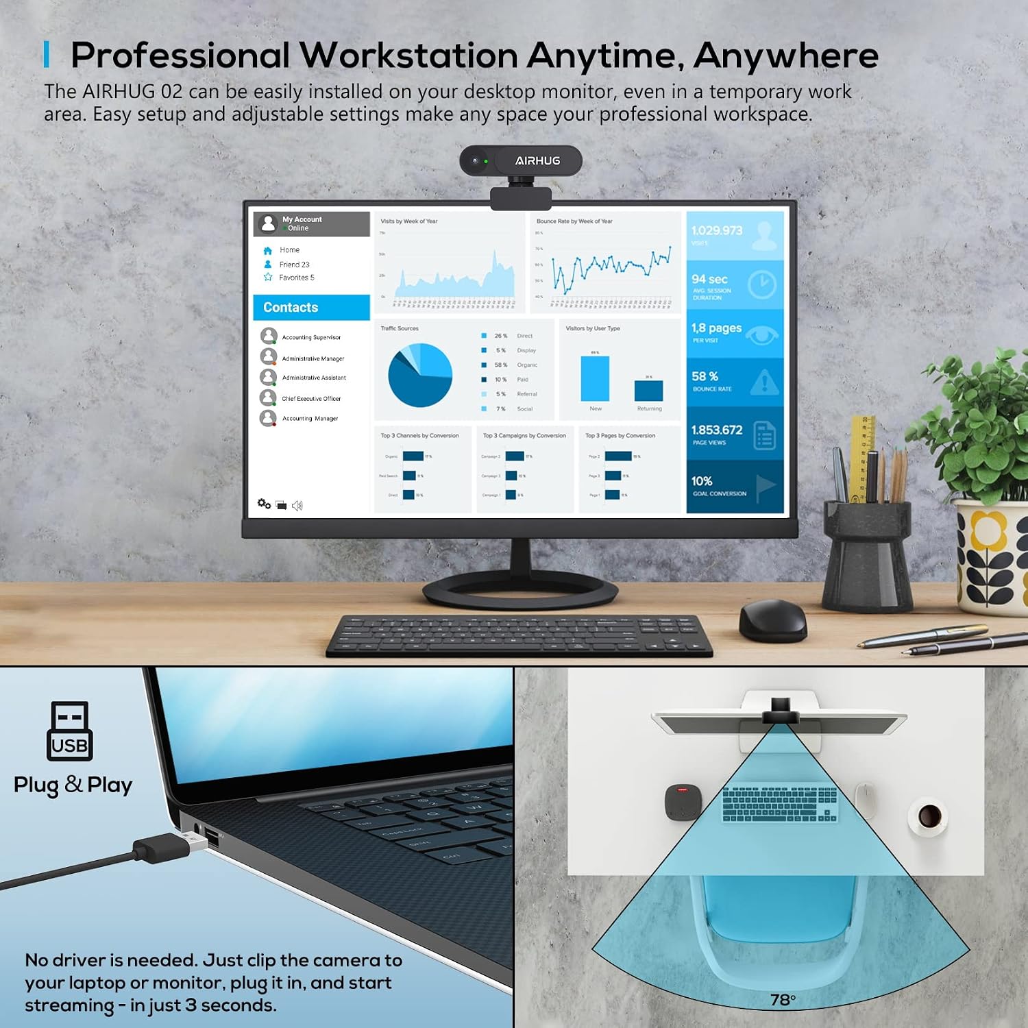 Privacy Cover USB Webcam Without Microphone - Image 7