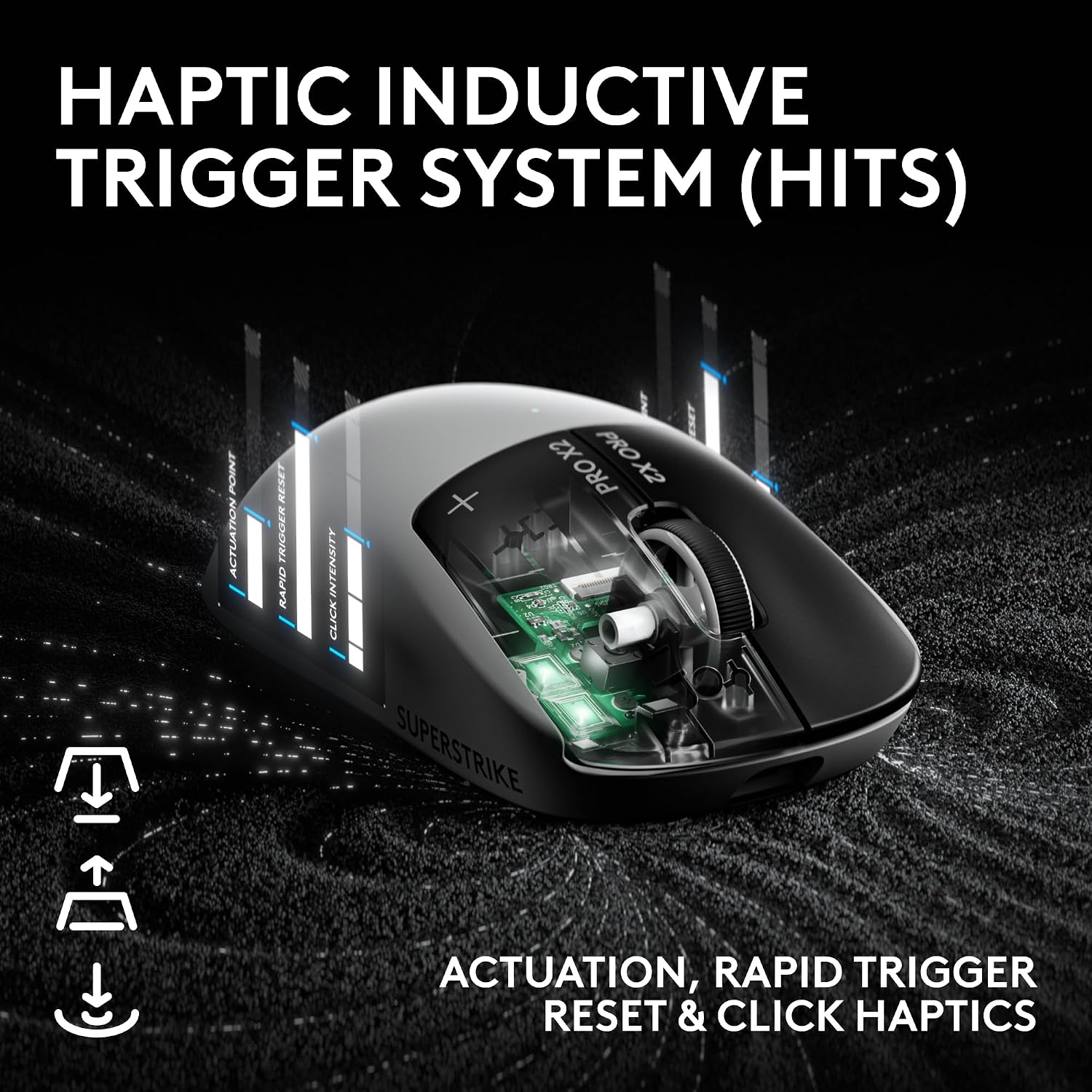 Logitech G PRO X2 SUPERSTRIKE Lightspeed Wireless Gaming Mouse - Image 2