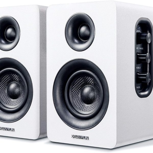 Sanyun SW208 3" Active Bluetooth 5.0 Bookshelf Speakers