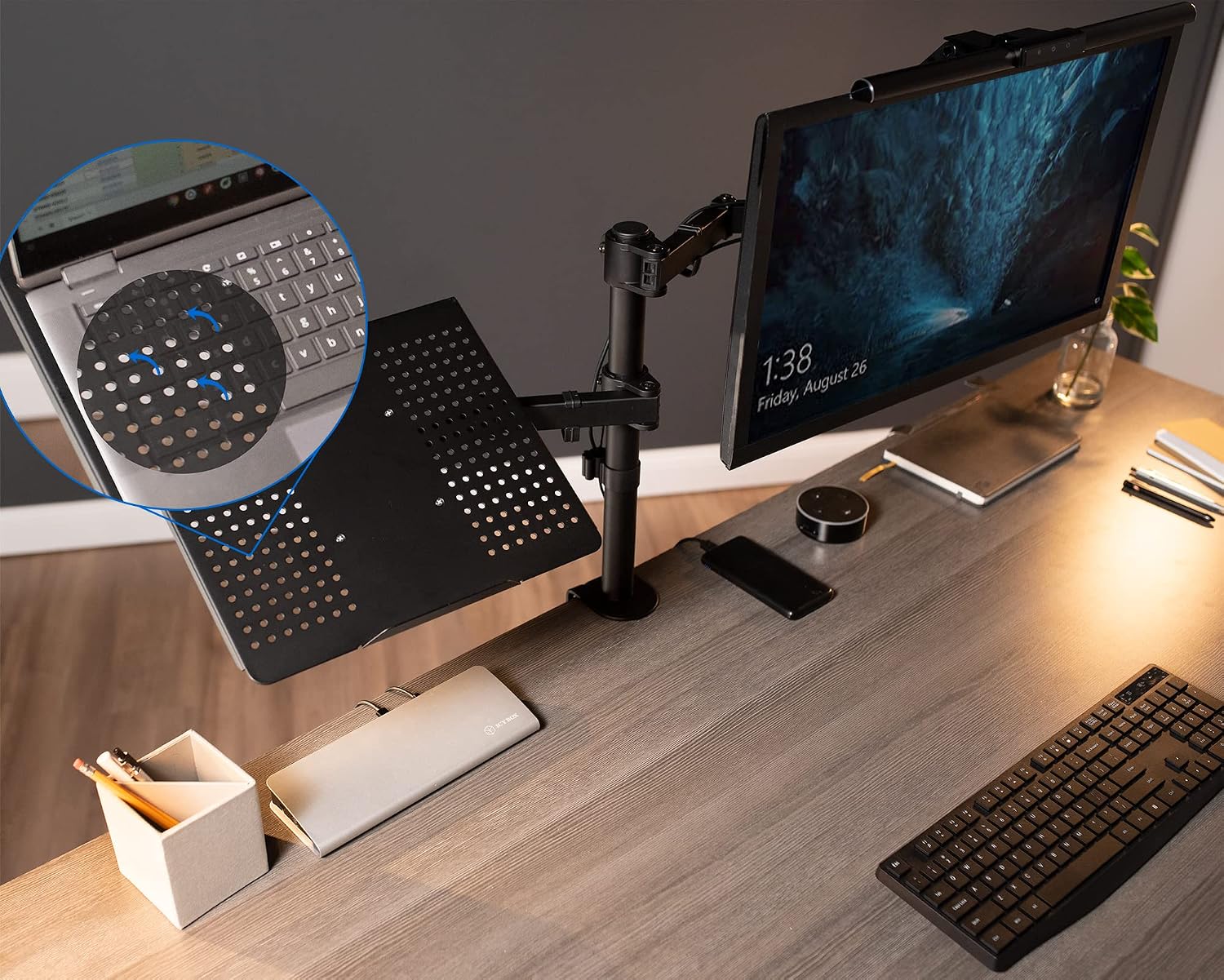 Fully Adjustable Laptop and Monitor Desk Mount - Image 8