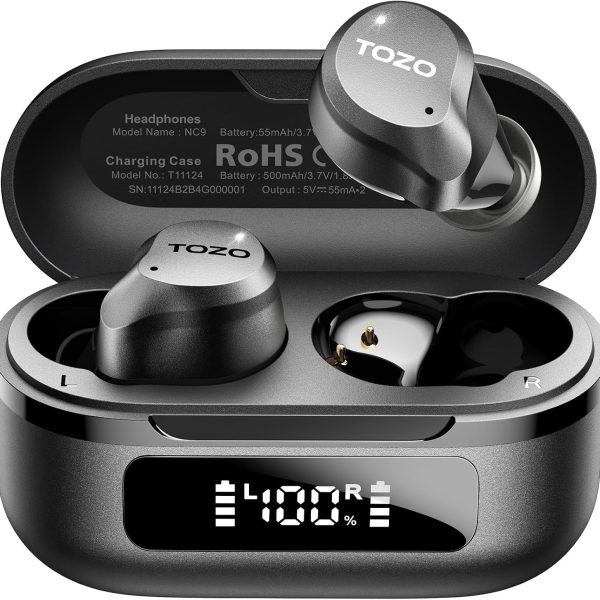 TOZO NC9 Wireless Earbuds with Hybrid Noise Cancelling