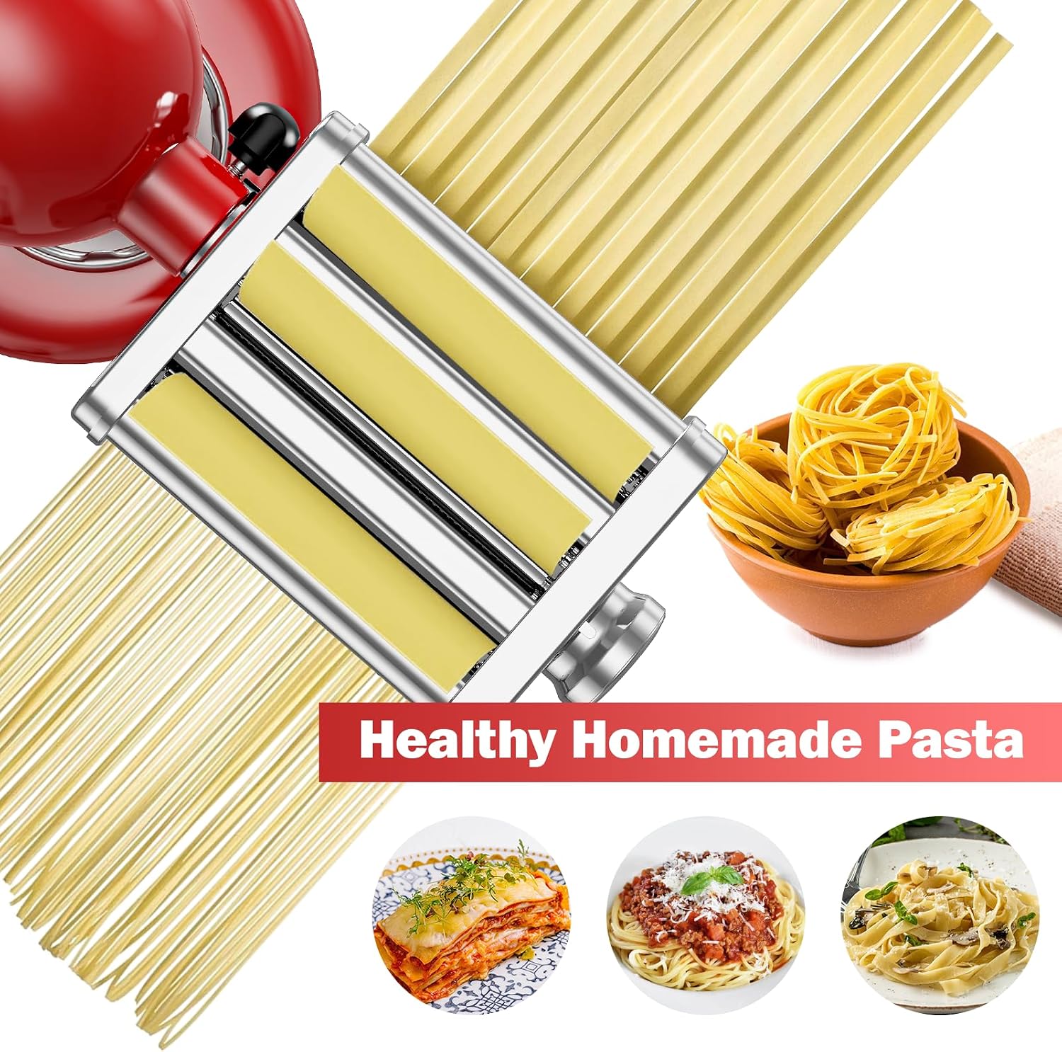 GVODE Heavy-Duty Pasta Maker Attachment for KitchenAid - Image 7