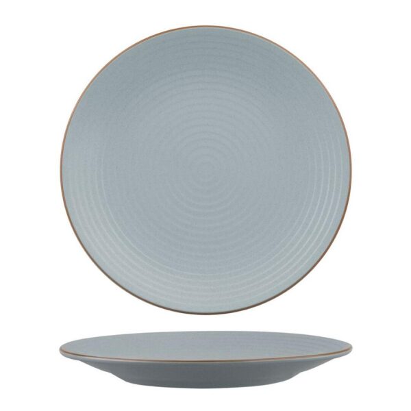 Zuma Bluestone Round Plate – Ribbed (3 Sizes)