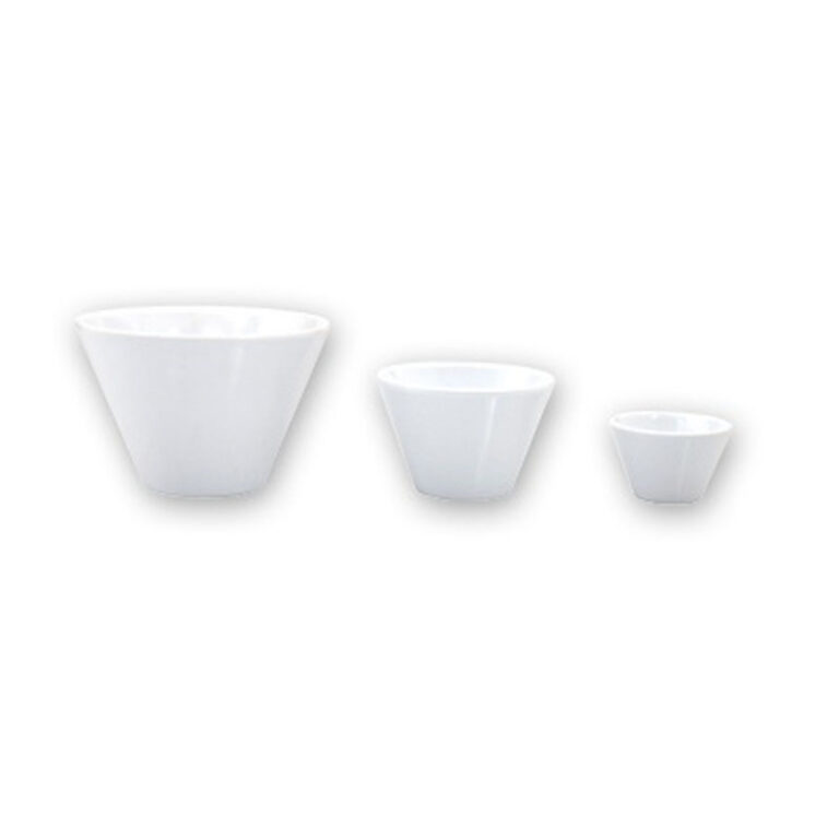 Ryner Melamine V Shaped Bowl White (3 Sizes)