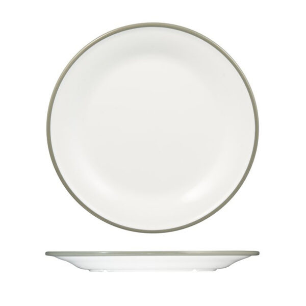 Ryner Melamine Evoke Grey Rim Plate 27cm