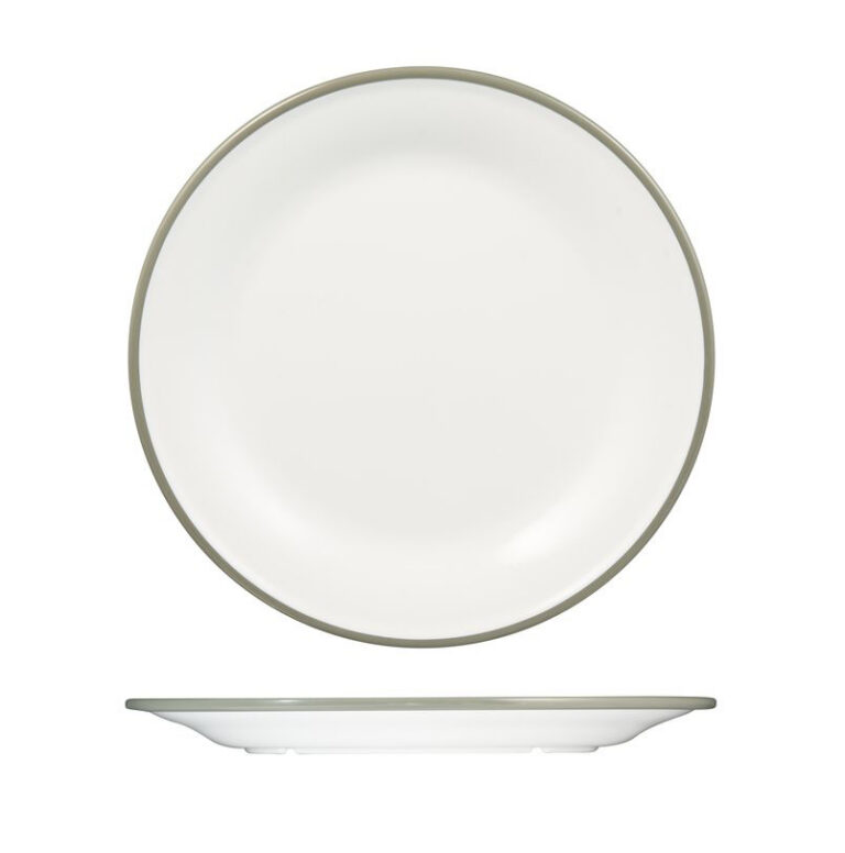 Ryner Melamine Evoke Grey Rim Plate 27cm