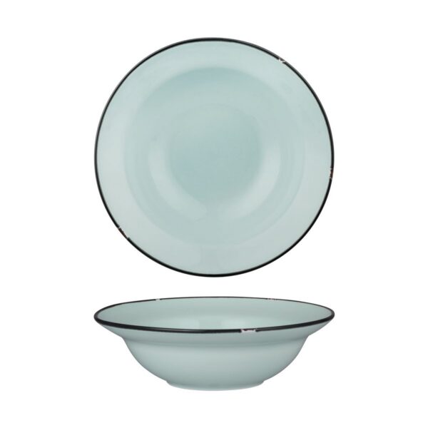 Luzerne Tin Tin Blue/Black Deep Plate/Bowl