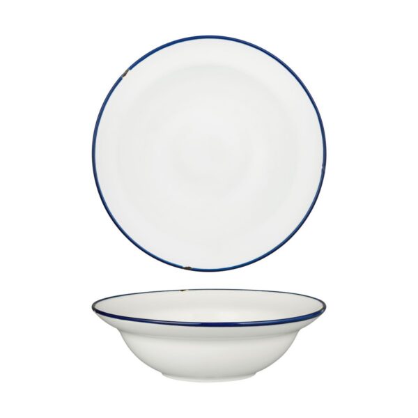 Luzerne Tin Tin White/Navy Deep Plate/Bowl
