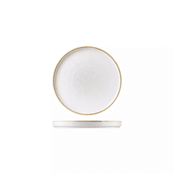 Churchill Stonecast Round Walled Chef’s Plate Barley White (2 Sizes)