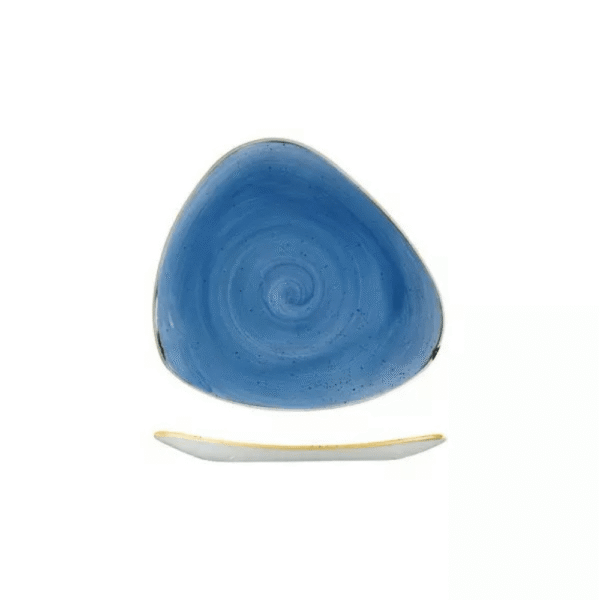 Churchill Stonecast Triangular Plate Cornflower Blue 192mm