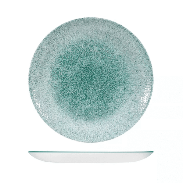 Churchill Studio Prints Raku Jade Green Round Coupe Plate (2 Sizes)