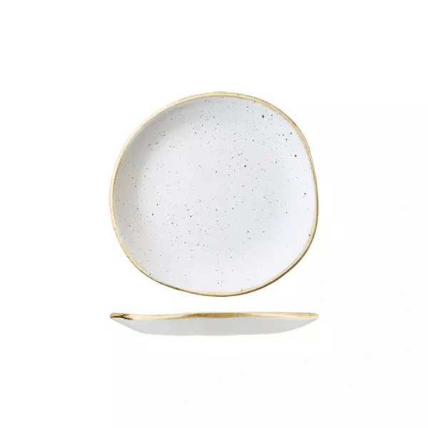 Churchill Stonecast Organic Round Plate Barley White (2 Sizes)