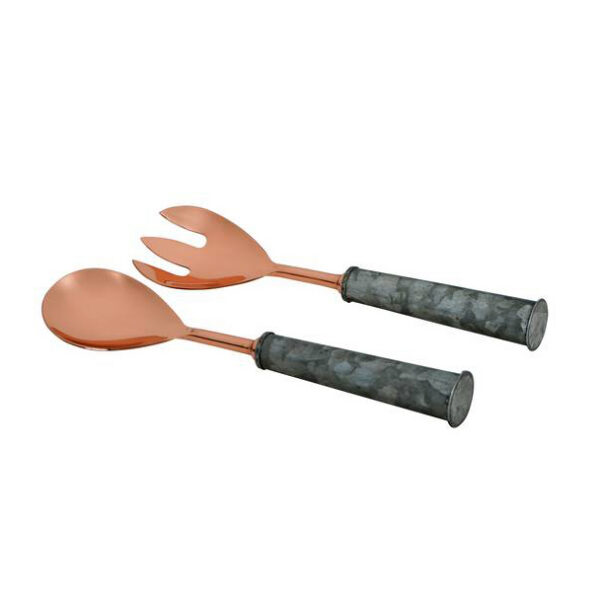 Wilkie Brothers 2 Piece Galvanised Rose Gold Salad Servers