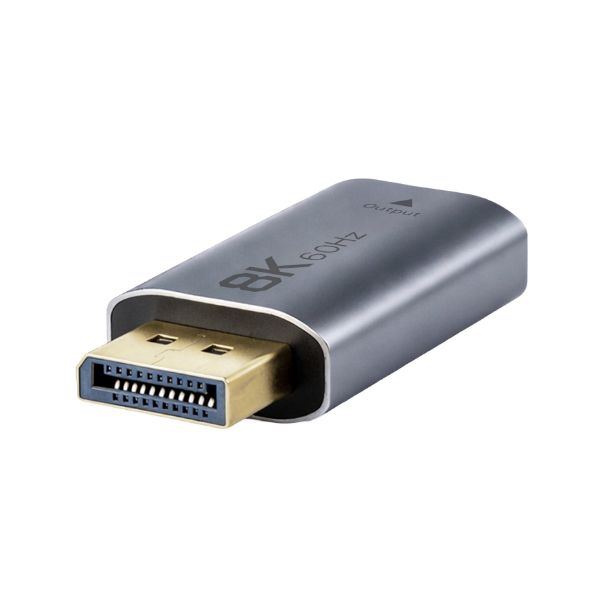 DisplayPort Male to HDMI Female Adapter. Supports 8K60Hz.