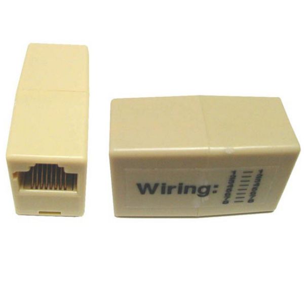 Voice Rated RJ45 8C Joiner 2-Way (2x RJ45 Sockets) Not to be used on Data Network