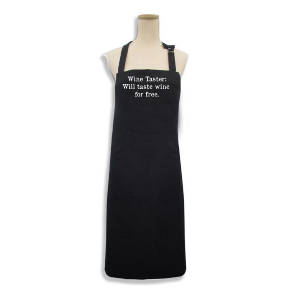 Karen Design Apron ‘Wine Taster: Will test wine for free’