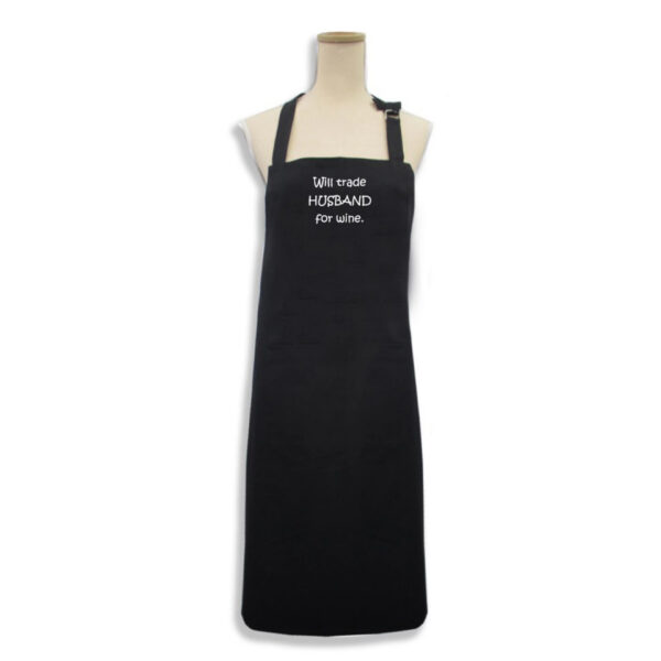 Karen Design Apron ‘Will trade HUSBAND for wine.’