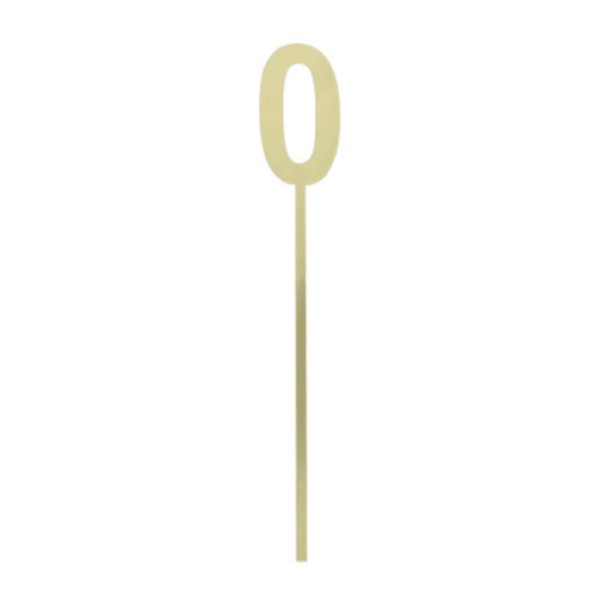 GoBake Acrylic Small Mirror Cake Topper Gold 0