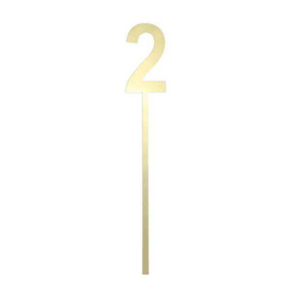 GoBake Acrylic Small Mirror Cake Topper Gold 2