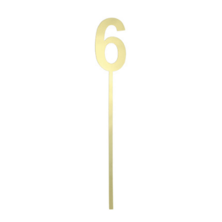 GoBake Acrylic Small Mirror Cake Topper Gold 6