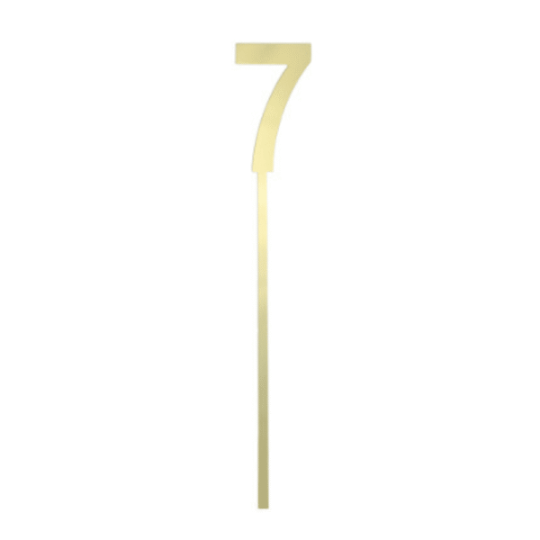 GoBake Acrylic Small Mirror Cake Topper Gold 7