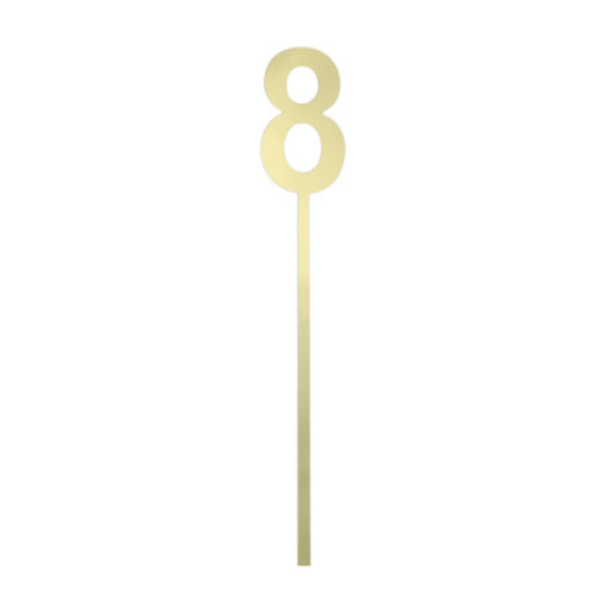 GoBake Acrylic Small Mirror Cake Topper Gold 8