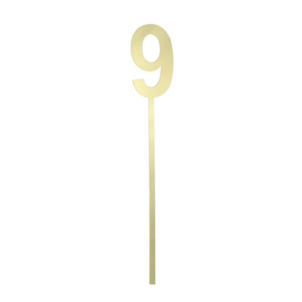 GoBake Acrylic Small Mirror Cake Topper Gold 9