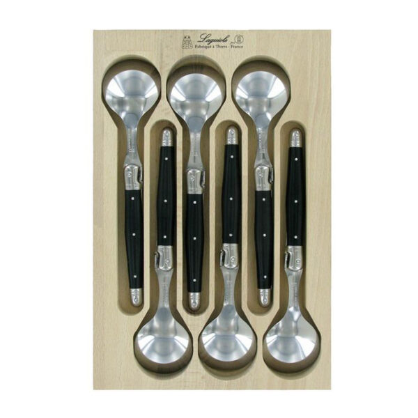 André Verdier Laguiole Debutant Soup Spoon Set of 6 Black