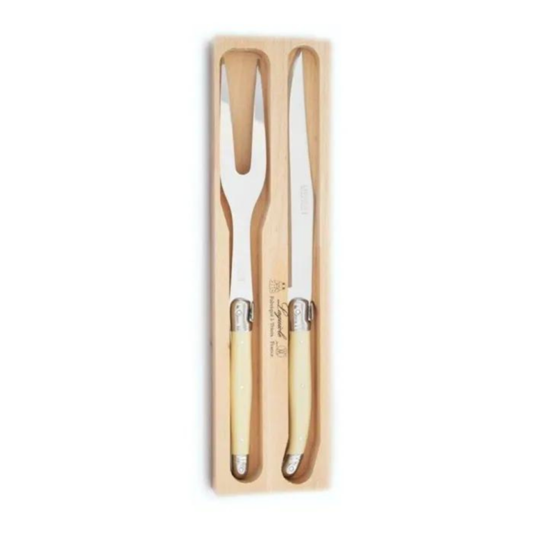 André Verdier Laguiole Debutant Carving Set Ivory