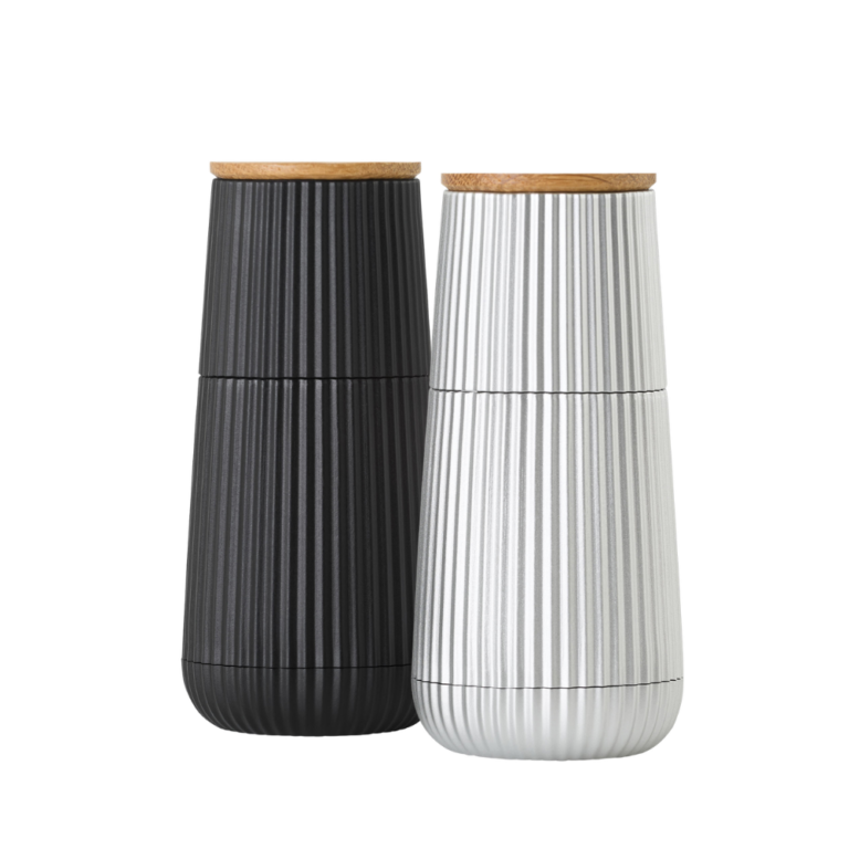 AdHoc Scape Salt & Pepper Mill Set Black & Silver