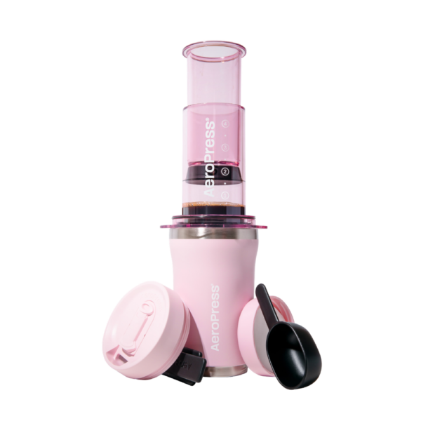 AeroPress Go+ Travel Coffee Press Pink 295ml