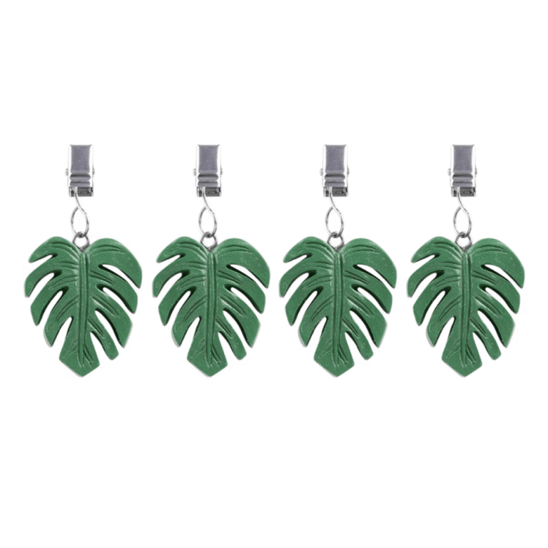 Alfresco Lane Tablecloth Weights Set of 4 Monstera Leaf