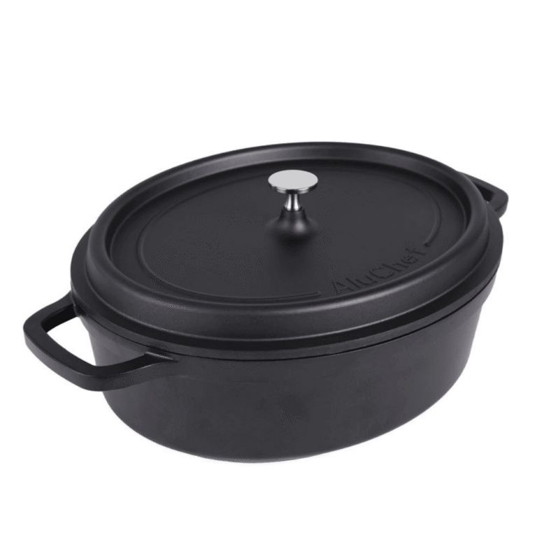AluChef Oval Casserole Matte Black 7.5L