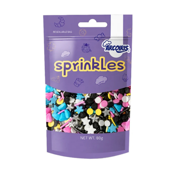 Arcoiris Retro Colour & Shape Sprinkle Mix 80g