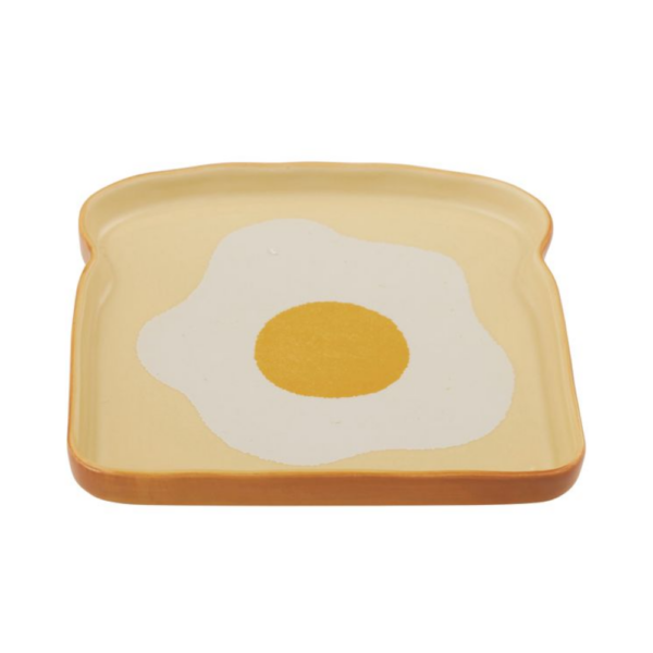Goldy Gifts Ceramic Plate Egg On Toast 16cm