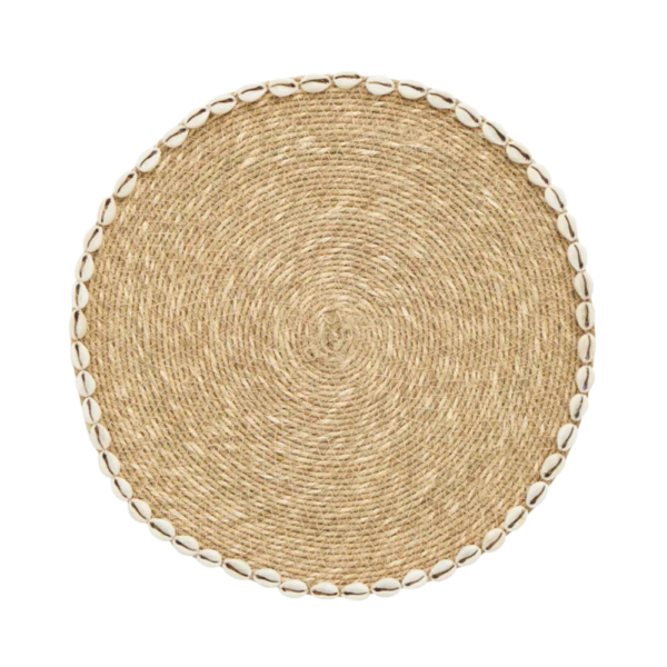 Assemble Guscio Placemat Seagrass & Shell 35cm