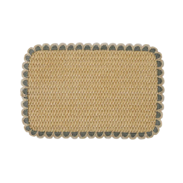 Assemble Ita Chrochet Placemat Natural & Steel 45cm