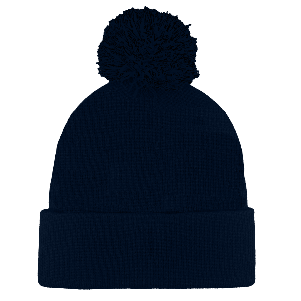 B1900 Headwear24 Cuffed Knitted Pom Pom Beanie