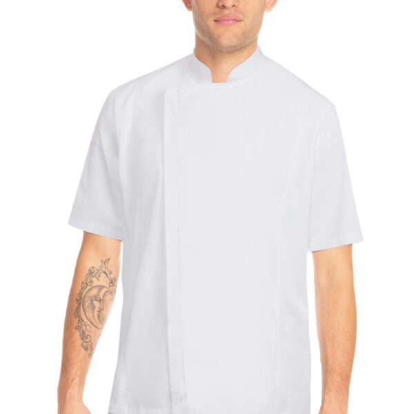 Springfield Mens Zipper White Chef Jacket (6 Sizes)