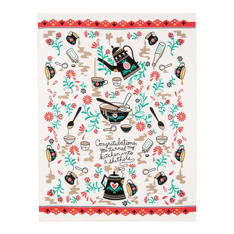 Blue Q Novelty Tea Towel ‘Congratulations, You Turned My Kitchen’