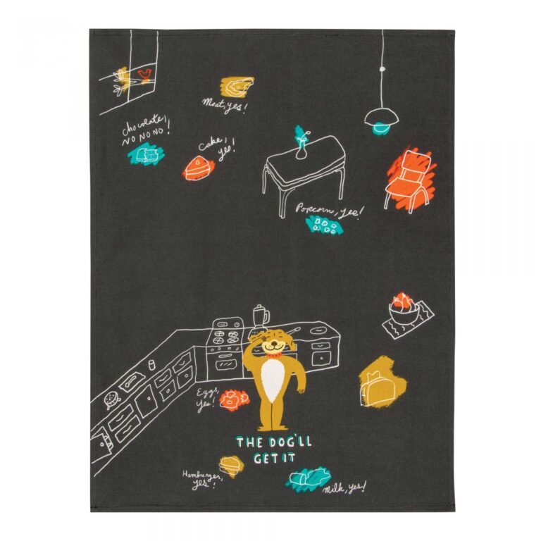 Blue Q Novelty Tea Towel ‘The Dog’ll Get It’