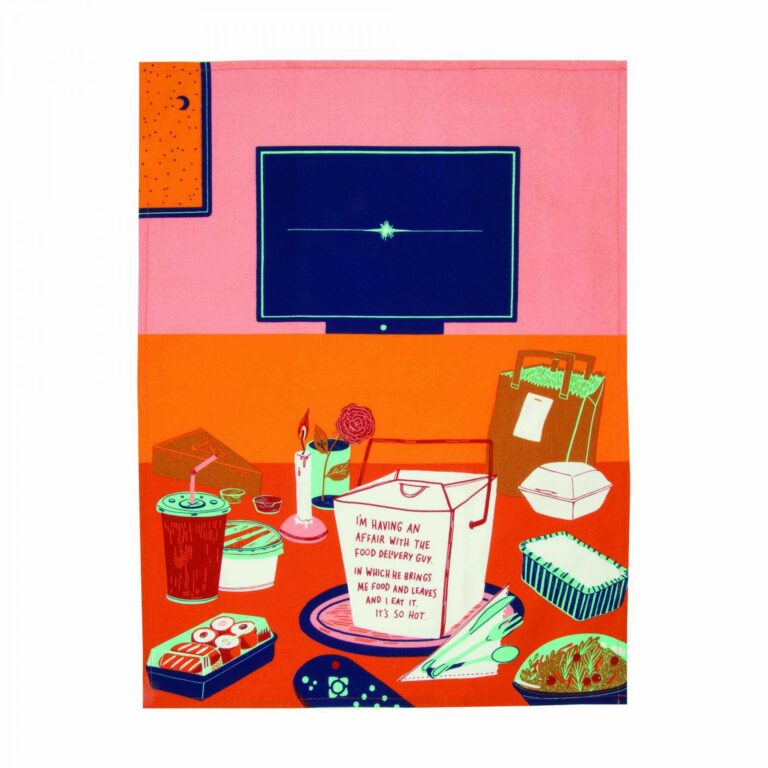 Blue Q Novelty Tea Towel ‘Food Delivery Guy’