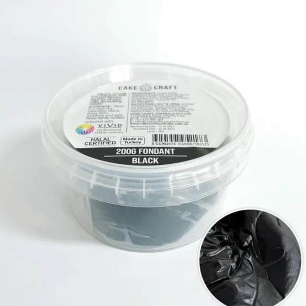 Cake Craft Fondant Black 200gm