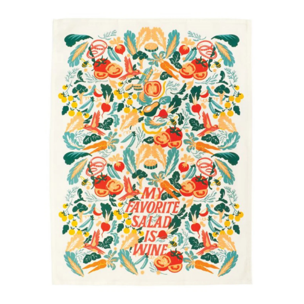 Blue Q Novelty Tea Towel ‘My Favorite Salad is Wine’